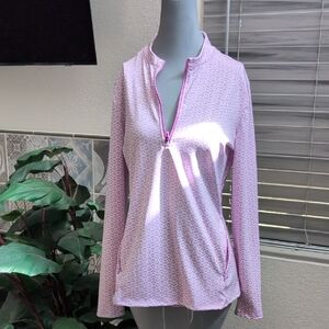 💎Sigrid Olsen Purple Fitted Tennis And Golf long sleeve SPF top